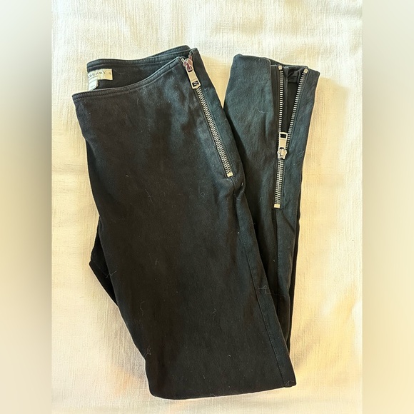 Burberry Women’s Black Pants with Hip and Ankle Zippers